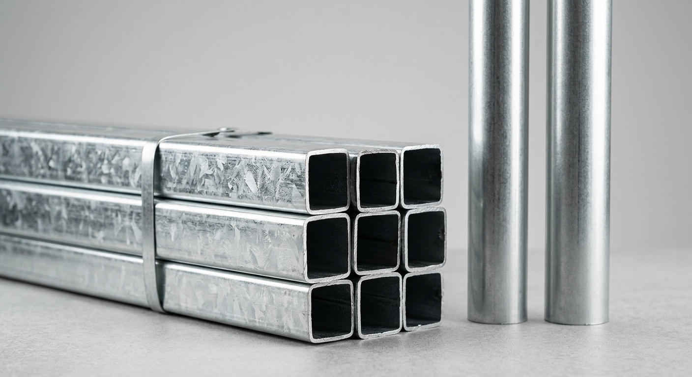 Galvanized square rectangular tubes vs galvanized steel round pipe