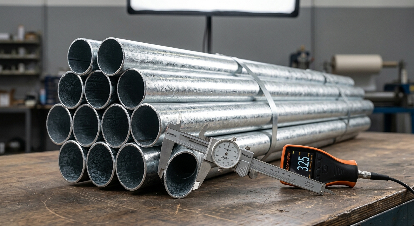 measure galvanized steel round pipe
