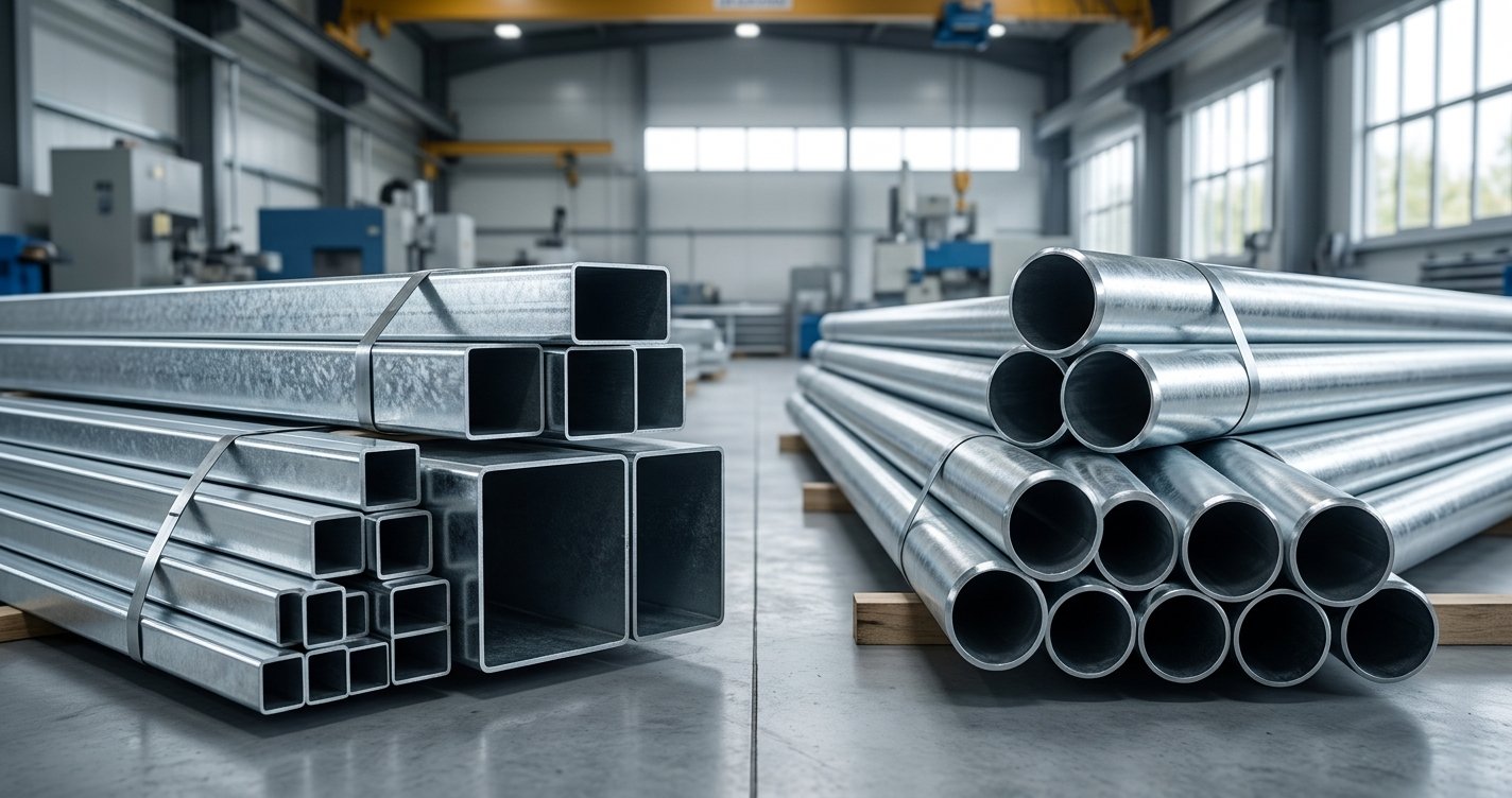 Galvanized square rectangular tubes vs galvanized steel round pipe
